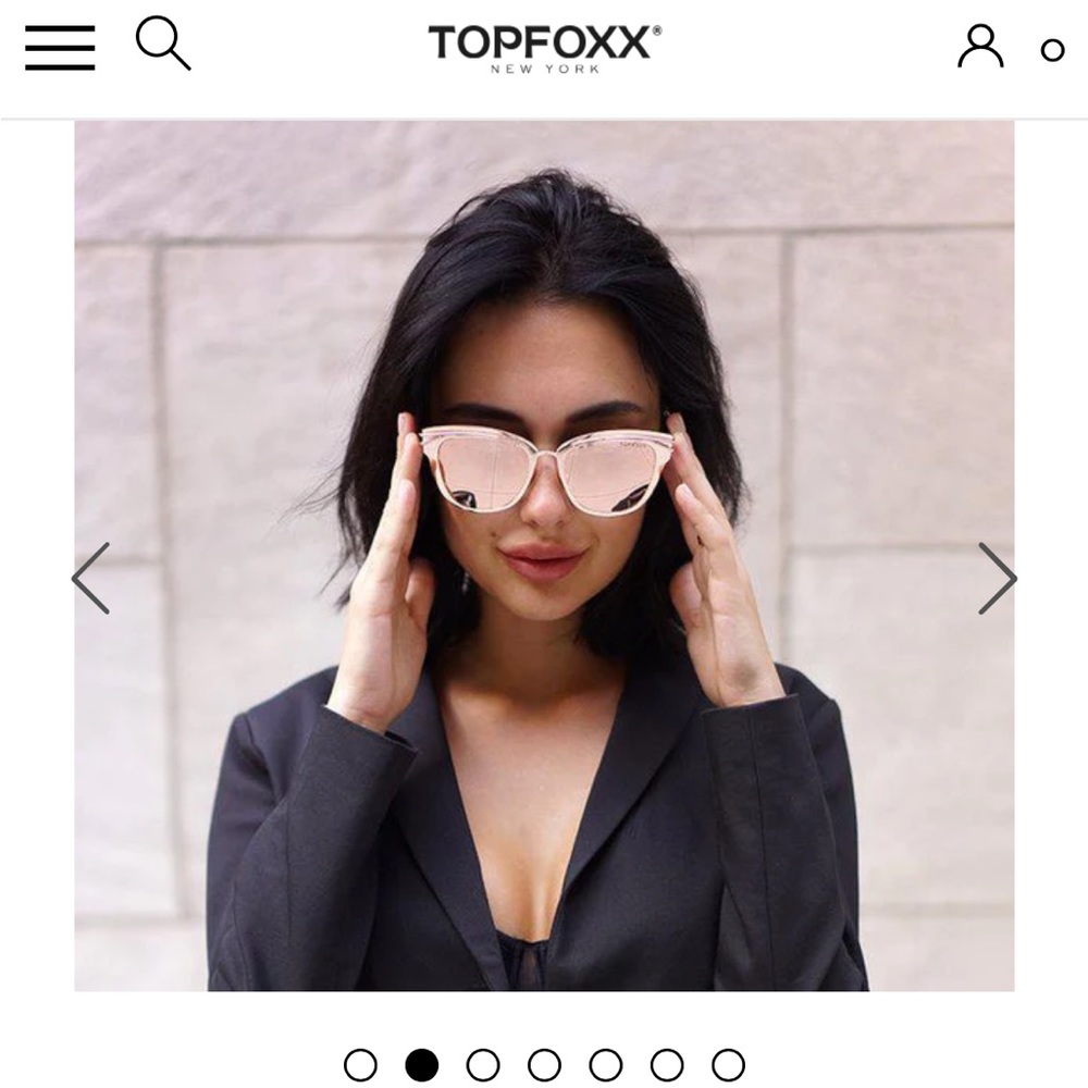 Top Foxx Rose Gold Sunglasses
